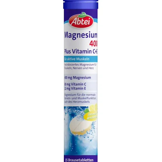 ABTEI Magnesium 400 Plus Vitamin C+E Brausetabl. 15 Stück