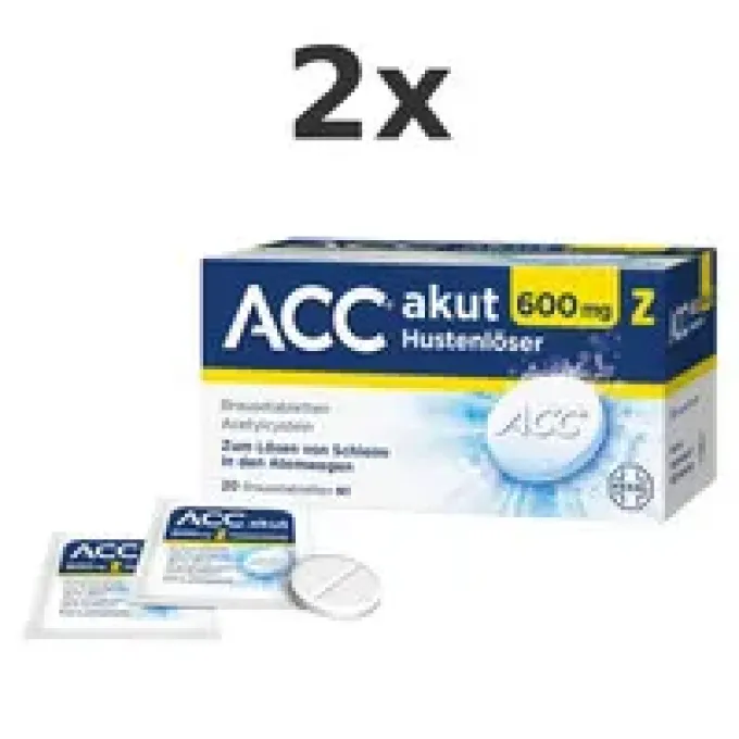 ACC akut 600 Z Hustenlöser Brausetabletten Set 2x 20St