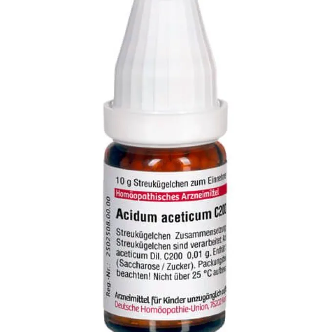 ACIDUM ACETICUM C 200 Globuli 10 g