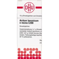 ACIDUM BENZOICUM E Resina C 200 Globuli 10 g