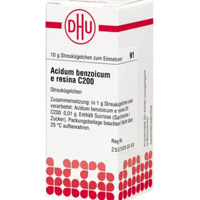ACIDUM BENZOICUM E Resina C 200 Globuli 10 g