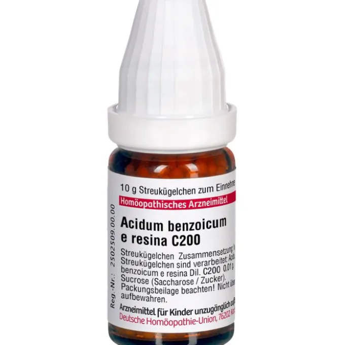 ACIDUM BENZOICUM E Resina C 200 Globuli 10 g