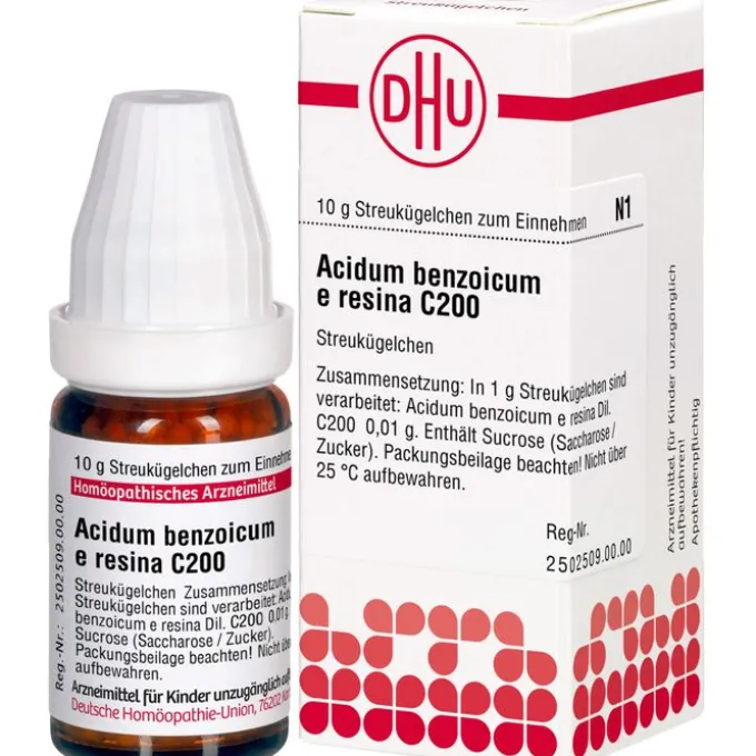 ACIDUM BENZOICUM E Resina C 200 Globuli 10 g
