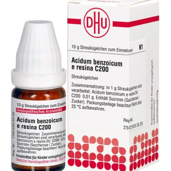 ACIDUM BENZOICUM E Resina C 200 Globuli 10 g