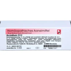 ACONITUM D 12 Globuli 10 g