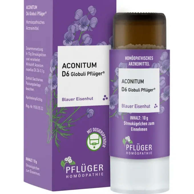 ACONITUM D 6 Globuli Pflüger Globulispender 10 g