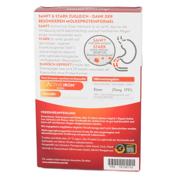 ACTIVE IRON Eisen Advance 25 mg Kapseln 30 Stück