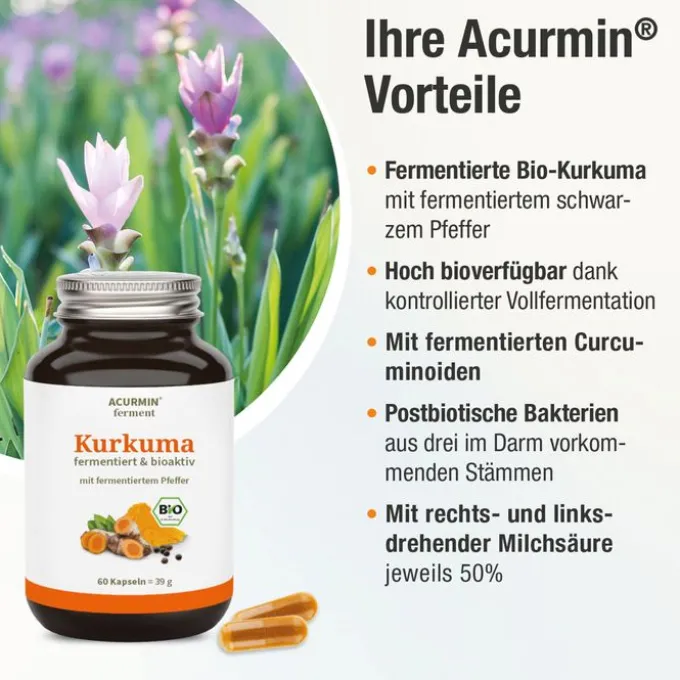 ACURMIN Ferment Kurkuma Pfeffer Kapseln 60 Stück