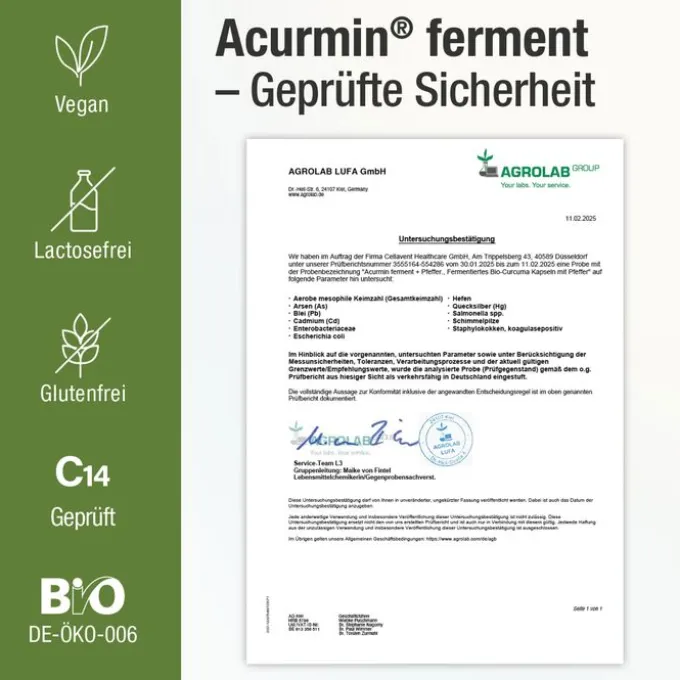 ACURMIN Ferment Kurkuma Pfeffer Kapseln 60 Stück