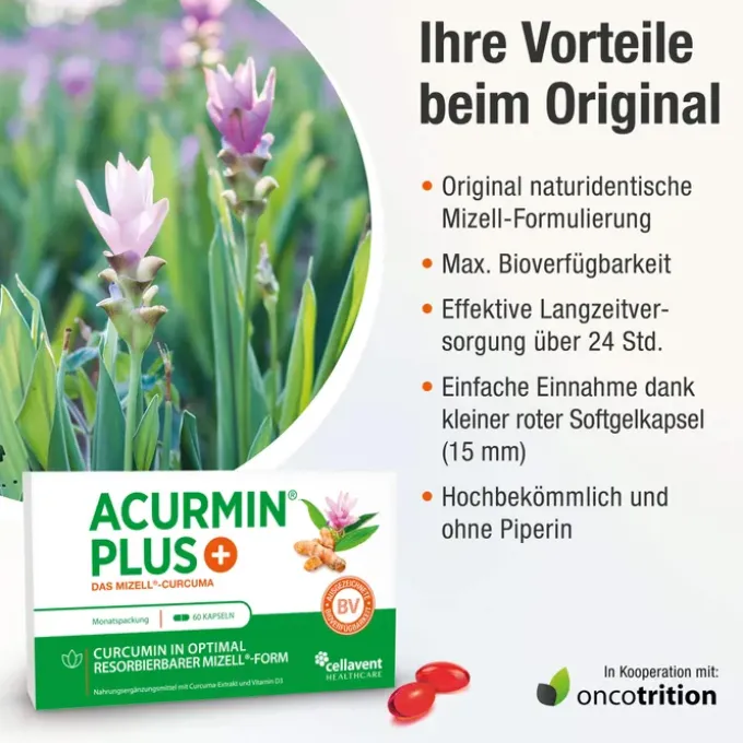 ACURMIN Plus Das Mizell-Curcuma Weichkapseln 60 Stück