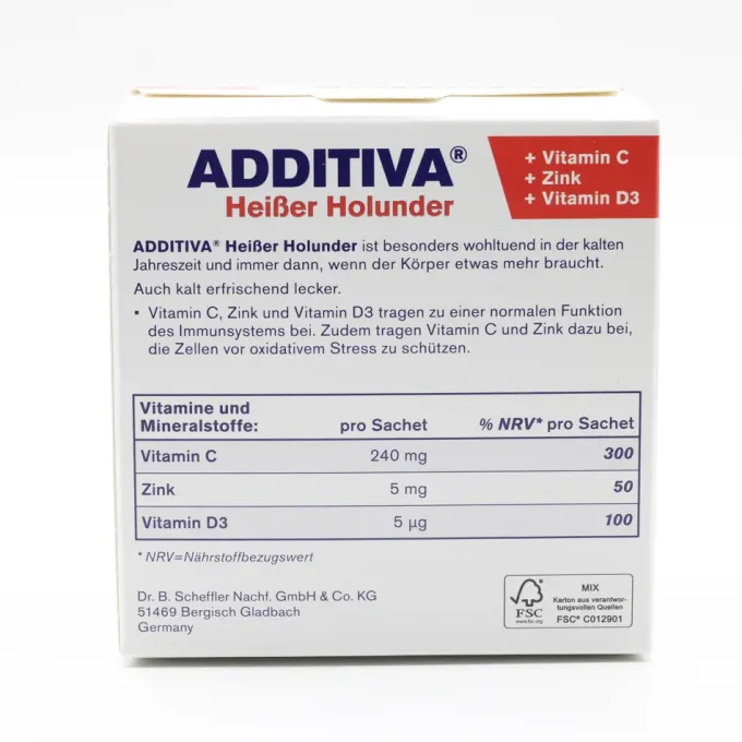 ADDITIVA heißer Holunder Pulver Sachets 10 Stück