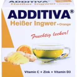 ADDITIVA heißer Ingwer+Orange Pulver Sachets 120 g