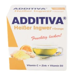 ADDITIVA heißer Ingwer+Orange Pulver Sachets 120 g