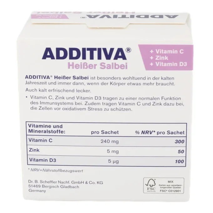 ADDITIVA heißer Salbei Pulver Sachets 120 g