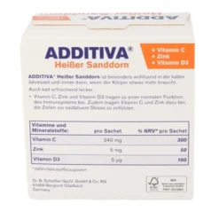 ADDITIVA heißer Sanddorn Pulver Sachets 100 g
