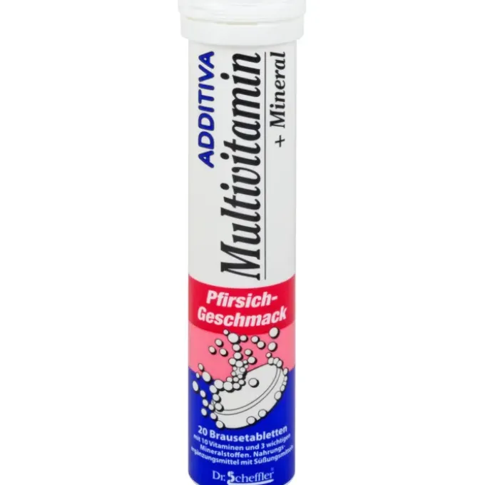 ADDITIVA Multivit.+Mineral Pfirsich R Brausetabl. 20 Stück