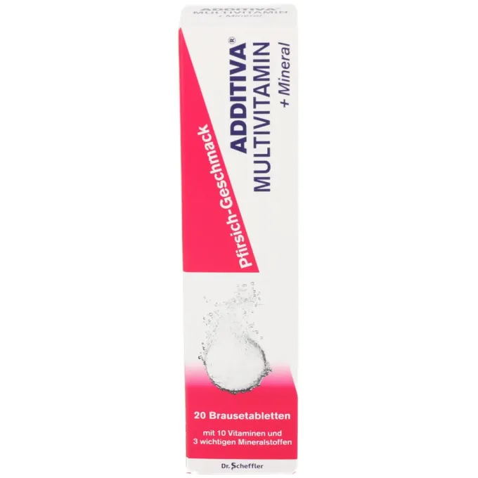 ADDITIVA Multivit.+Mineral Pfirsich R Brausetabl. 20 Stück