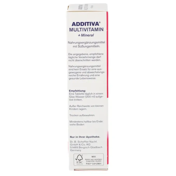 ADDITIVA Multivit.+Mineral Pfirsich R Brausetabl. 20 Stück