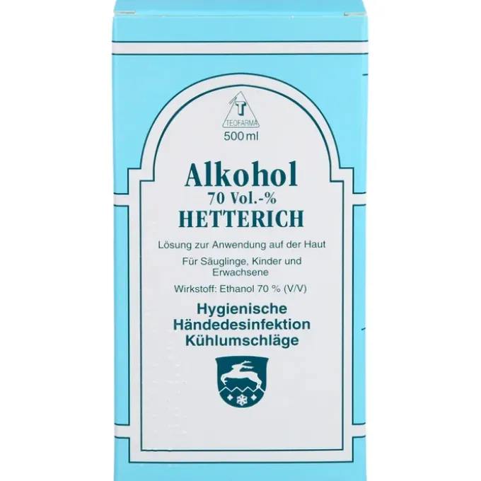ALKOHOL 70% V/V Hetterich 500 ml