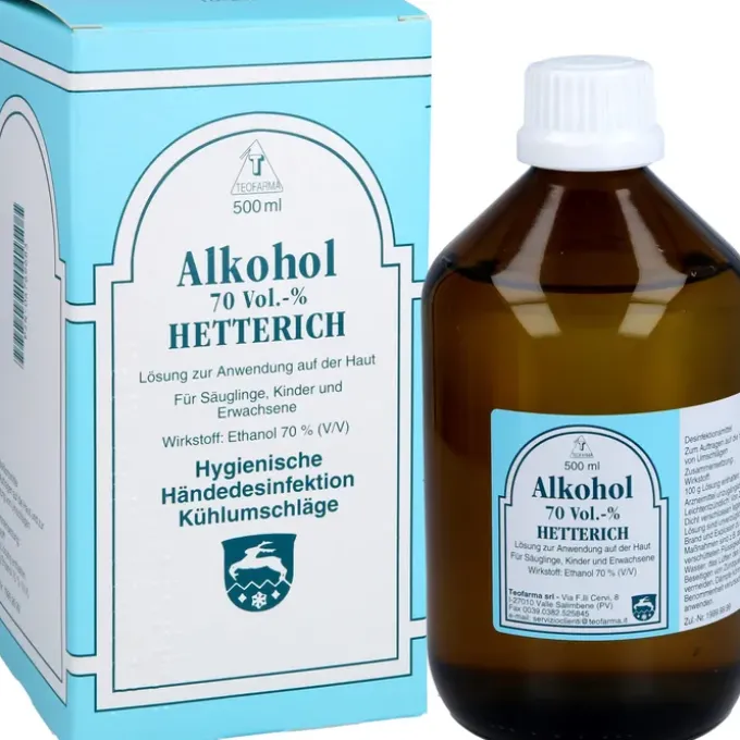 ALKOHOL 70% V/V Hetterich 500 ml