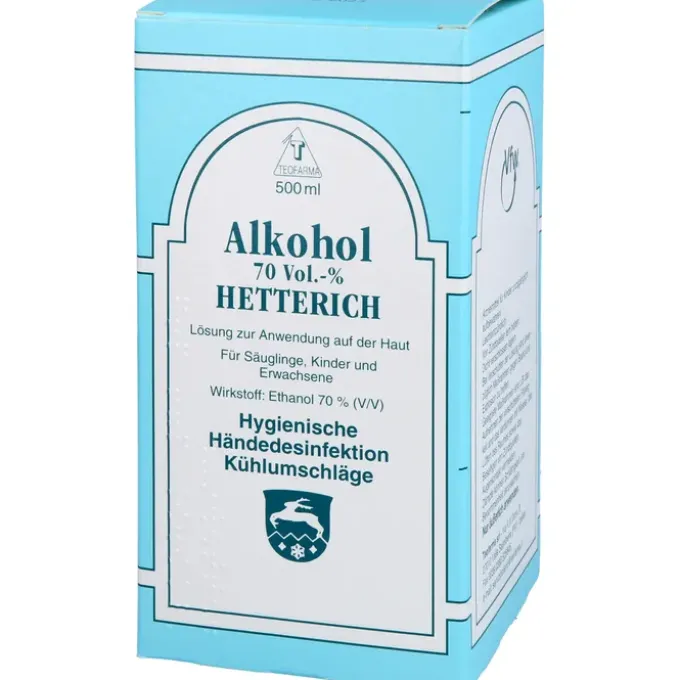 ALKOHOL 70% V/V Hetterich 500 ml