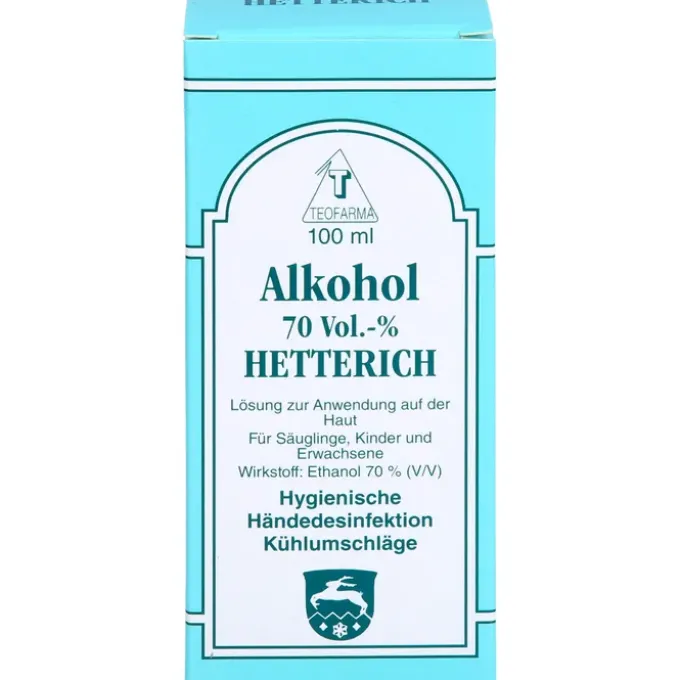 ALKOHOL 70% V/V Hetterich 100 ml