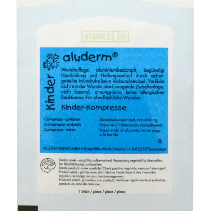 ALUDERM Kinder Kompressen 4x6 cm 1 St