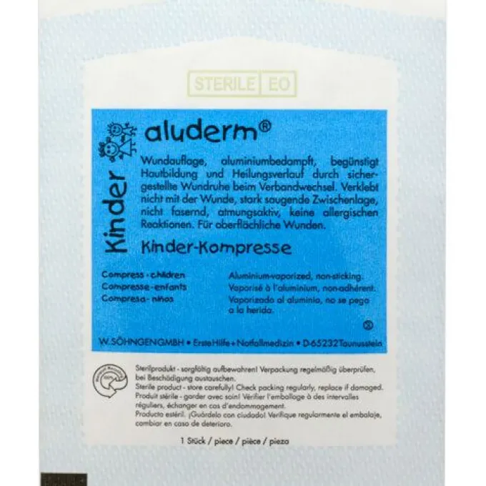 ALUDERM Kinder Kompressen 4x6 cm 1 St