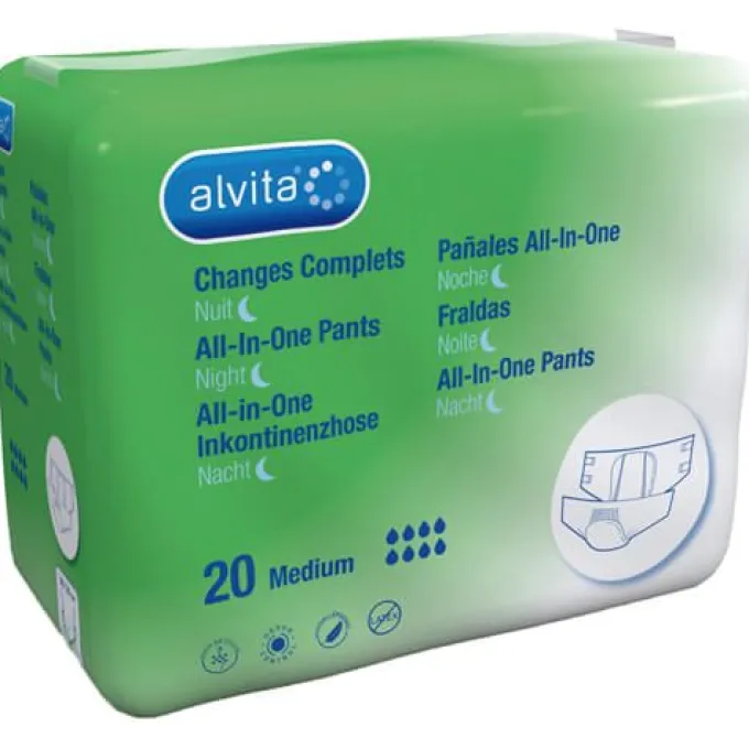 ALVITA All-in-One Inkontinenzhose maxi med.Nacht 20 St