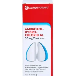 Ambroxolhydrochlorid AL 30 mg / 5 ml Sirup zur Erleichterung des Abhustens bei erkältungsbedingter Bronchitis (Schleimlöser) 100 ml