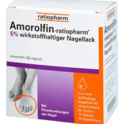 AMOROLFIN-ratiopharm 5% wirkstoffhalt.Nagellack 5 ml