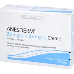 ANESDERM 25 mg/g + 25 mg/g Creme + 2 Pflaster 5 g