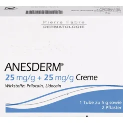 ANESDERM 25 mg/g + 25 mg/g Creme + 2 Pflaster 5 g