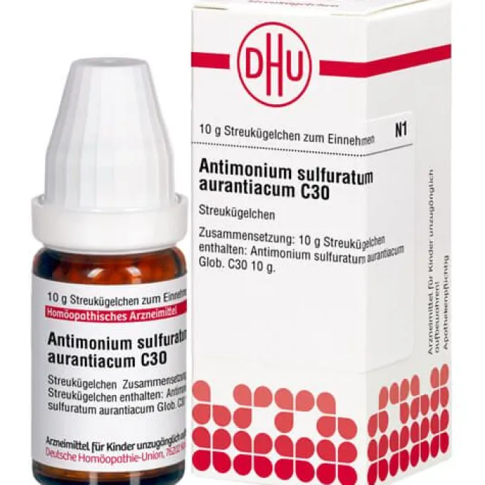 ANTIMONIUM SULFURATUM aurantiacum C 30 Globuli 10 g