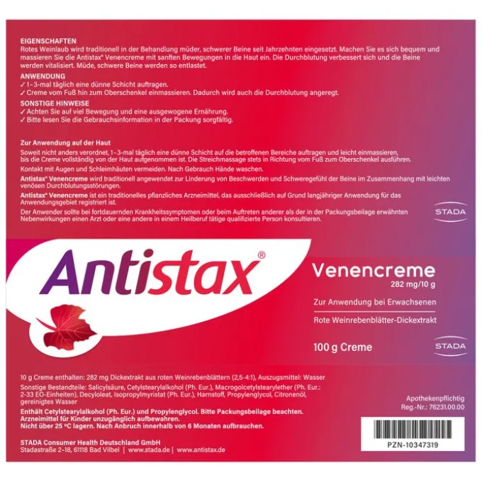 ANTISTAX Venencreme 100 g