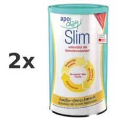 APODAY Vanilla Slim Pulver Dose Set 2x450g