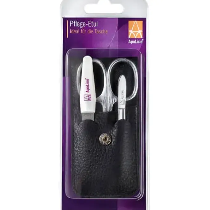 APOLINE Manicure Etui 3teilig schwarz 1 St