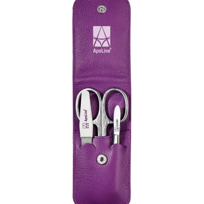APOLINE Manicure Etui 3teilig lila 1 St