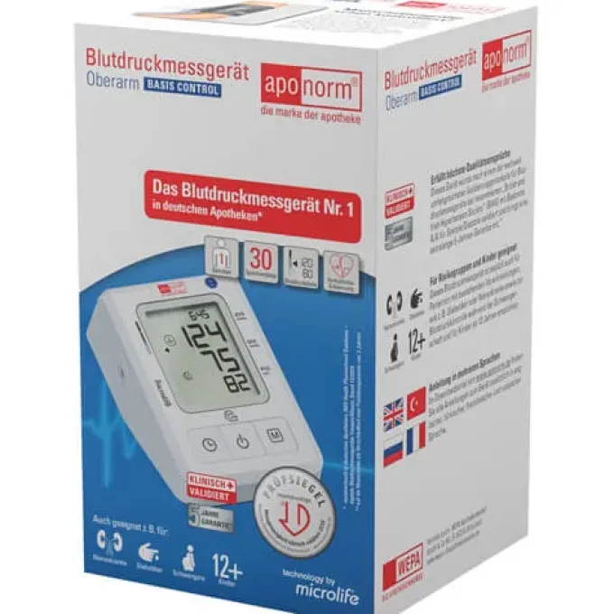 APONORM Blutdruckmessgerät Basis Control Oberarm 1 St