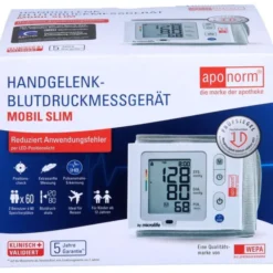 APONORM Blutdruckmessgerät Mobil Slim Handgelenk 1 St