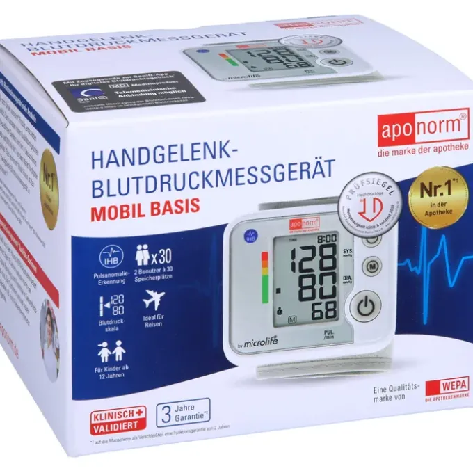 APONORM Blutdruckmessgerät Mobil Basis Handgelenk 1 St