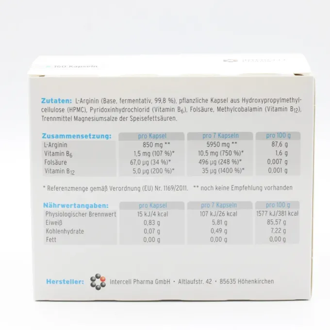 ARGININ-INTERCELL Kapseln 160Stück