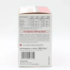 ARGININ PLUS Vitamin B1+B6+B12+Folsäure Filmtabl. 240 Stück