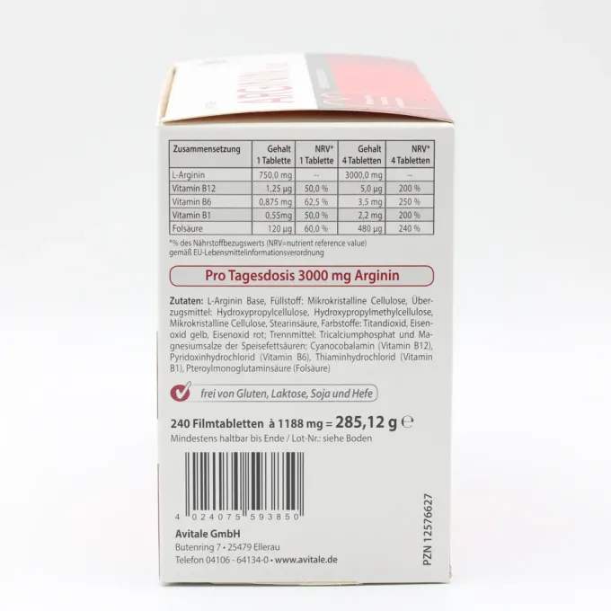 ARGININ PLUS Vitamin B1+B6+B12+Folsäure Filmtabl. 240 Stück