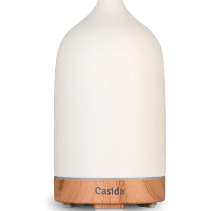 AROMA DIFFUSER Keramik weiß/Holz 1 St