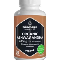 ASHWAGANDHA EXTRAKT 500 mg Kapseln vegan 90 Stück