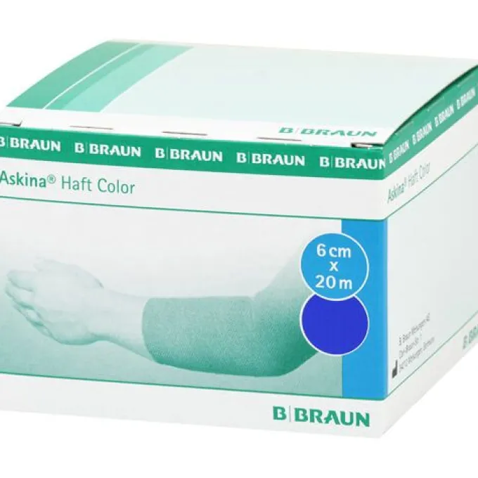 ASKINA Haftbinde Color 6 cmx20 m blau 1 St