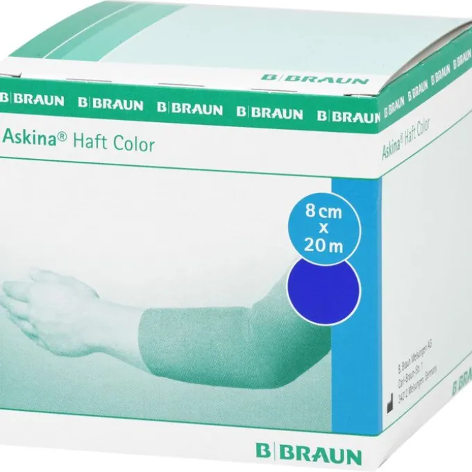 ASKINA Haftbinde Color 8 cmx20 m blau 1 St