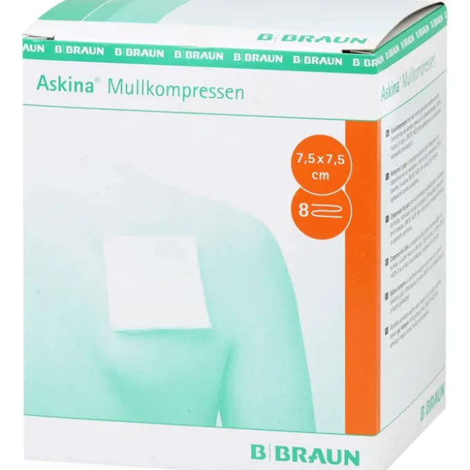 ASKINA Mullkompressen 7,5x7,5 cm steril 25X2 St