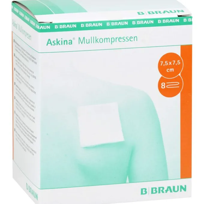 ASKINA Mullkompressen 7,5x7,5 cm steril 25X2 St